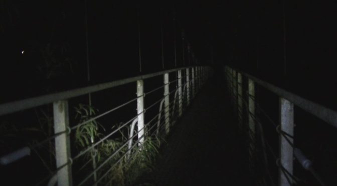 宮崎県都城市にある関之尾の滝にかかる吊り橋